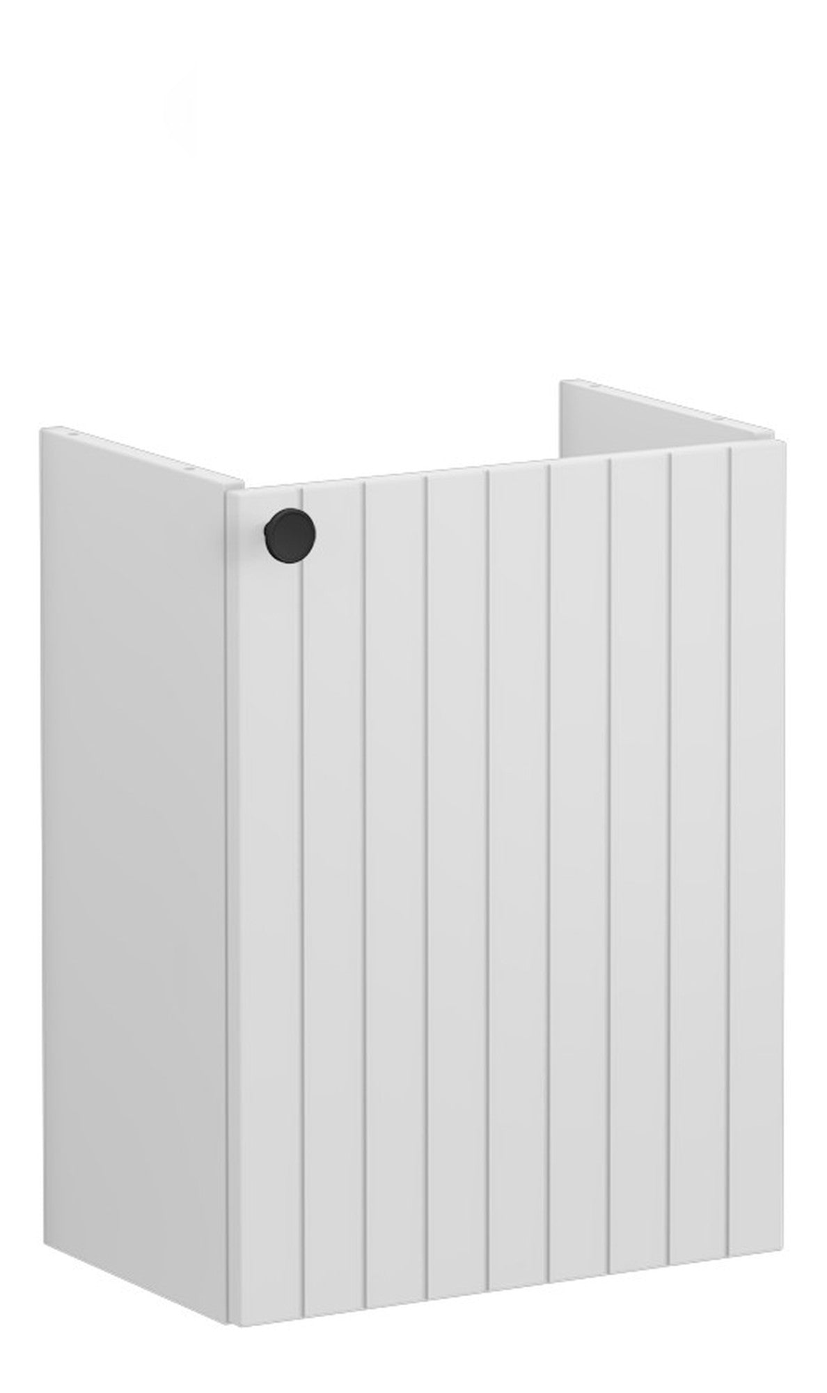 VitrA Root Groove 40cm 1 Door Wall Hung Slim Washbasin Unit (RH Hinge) - Matt Light Grey