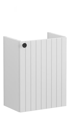 VitrA Root Groove 40cm 1 Door Wall Hung Slim Washbasin Unit (RH Hinge) - Matt Light Grey
