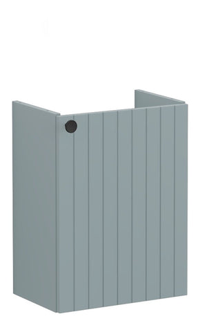 VitrA Root Groove 40cm 1 Door Wall Hung Slim Washbasin Unit (RH Hinge) - Matt Fjord Green