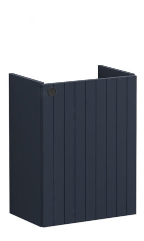 VitrA Root Groove 40cm 1 Door Wall Hung Slim Washbasin Unit (RH Hinge) - Matt Dark Blue