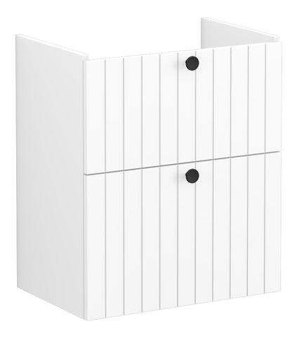 VitrA Root Groove 60cm 2 Drawer Slim Washbasin Unit - Matt White