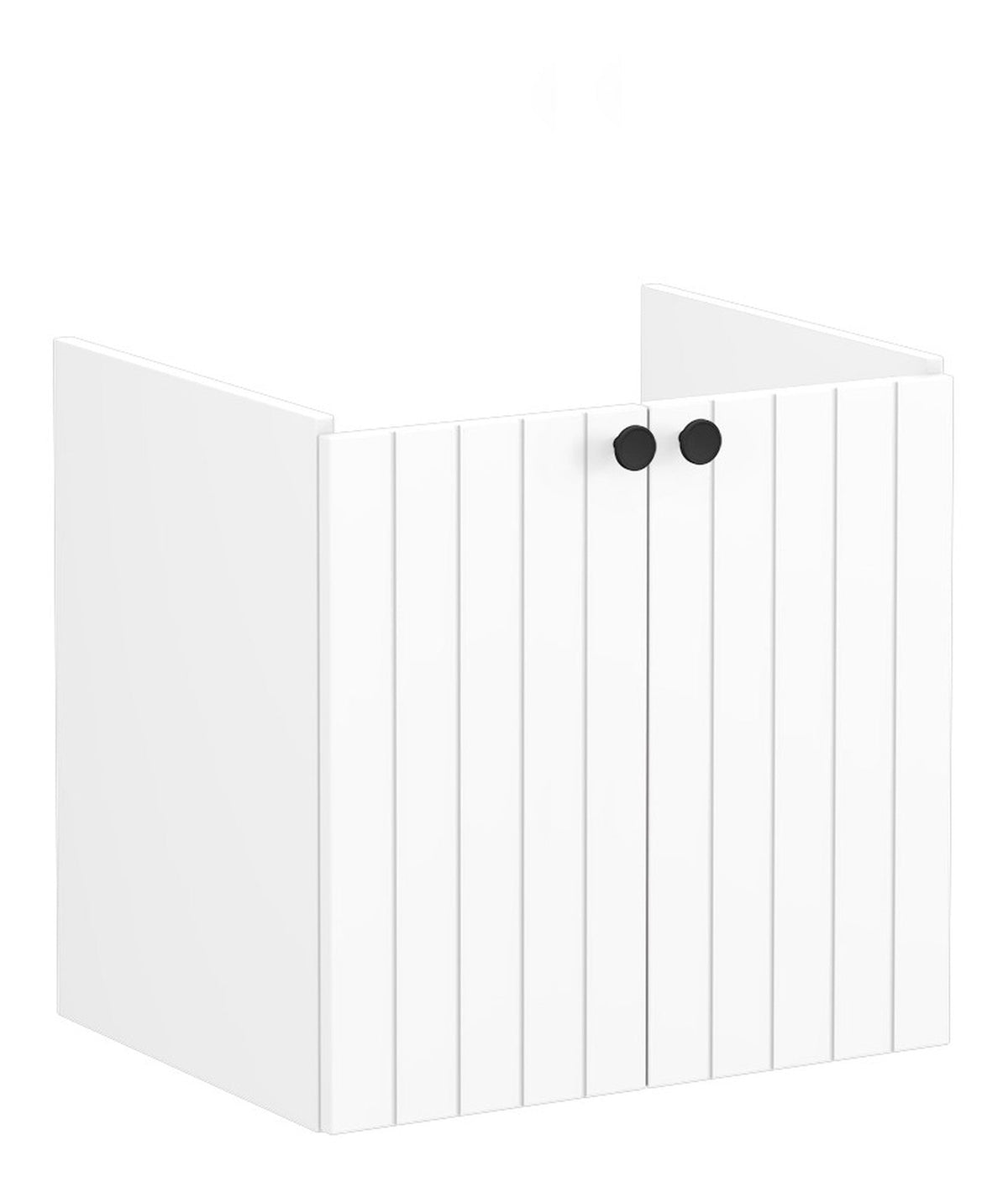 VitrA Root Groove 60cm 2 Door Wall Hung Washbasin Unit - Matt White