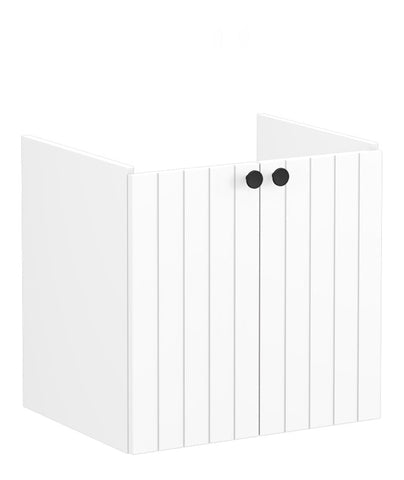 VitrA Root Groove 60cm 2 Door Wall Hung Washbasin Unit - Matt White