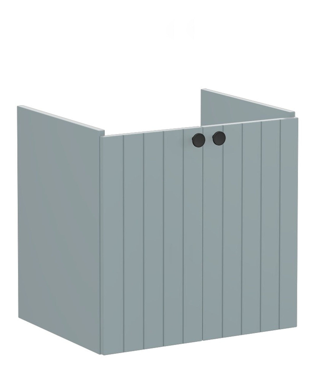 VitrA Root Groove 60cm 2 Door Wall Hung Washbasin Unit - Matt Fjord Green