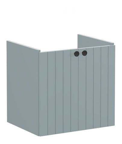 VitrA Root Groove 60cm 2 Door Wall Hung Washbasin Unit - Matt Fjord Green