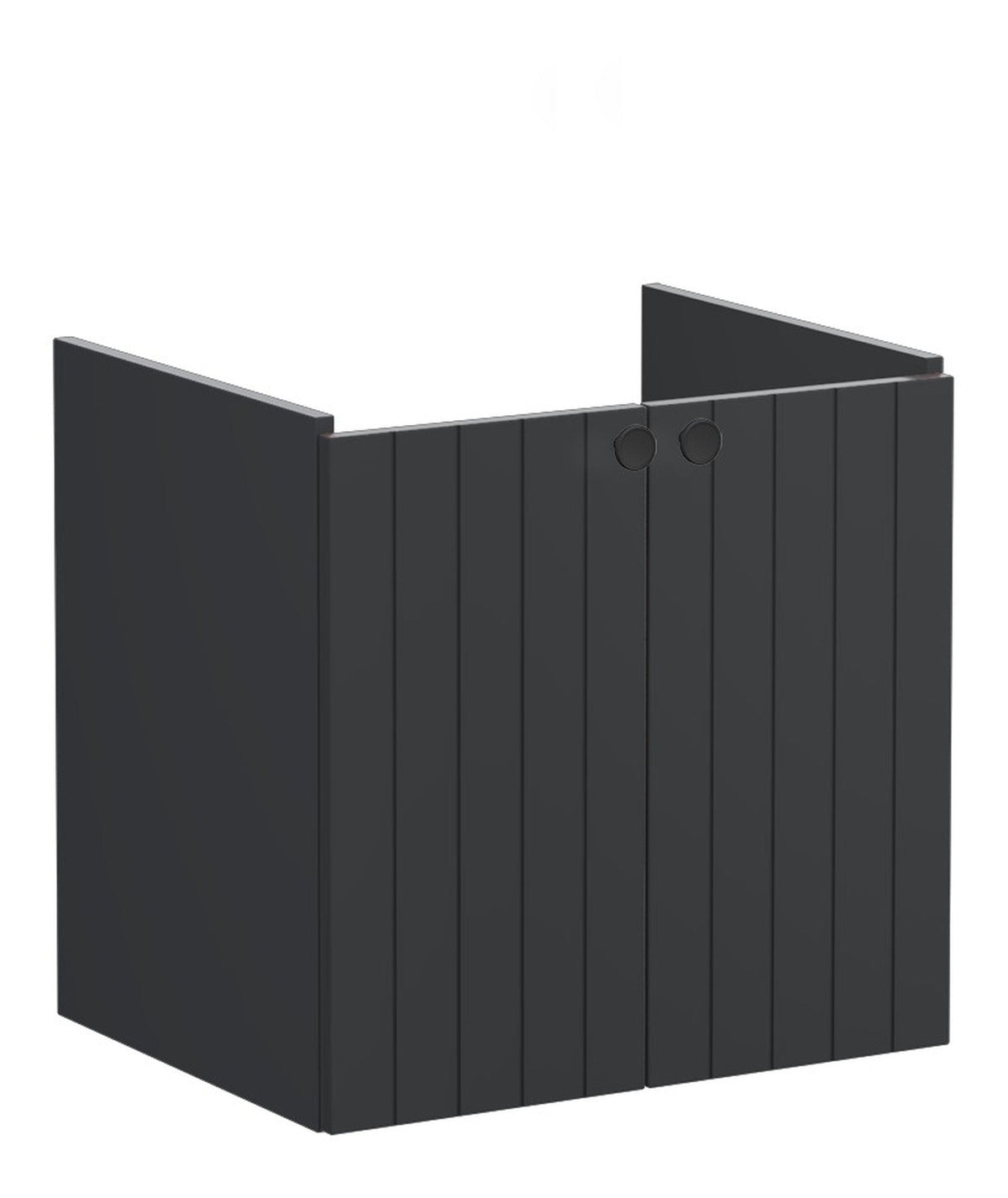 VitrA Root Groove 60cm 2 Door Wall Hung Washbasin Unit - Matt Graphite