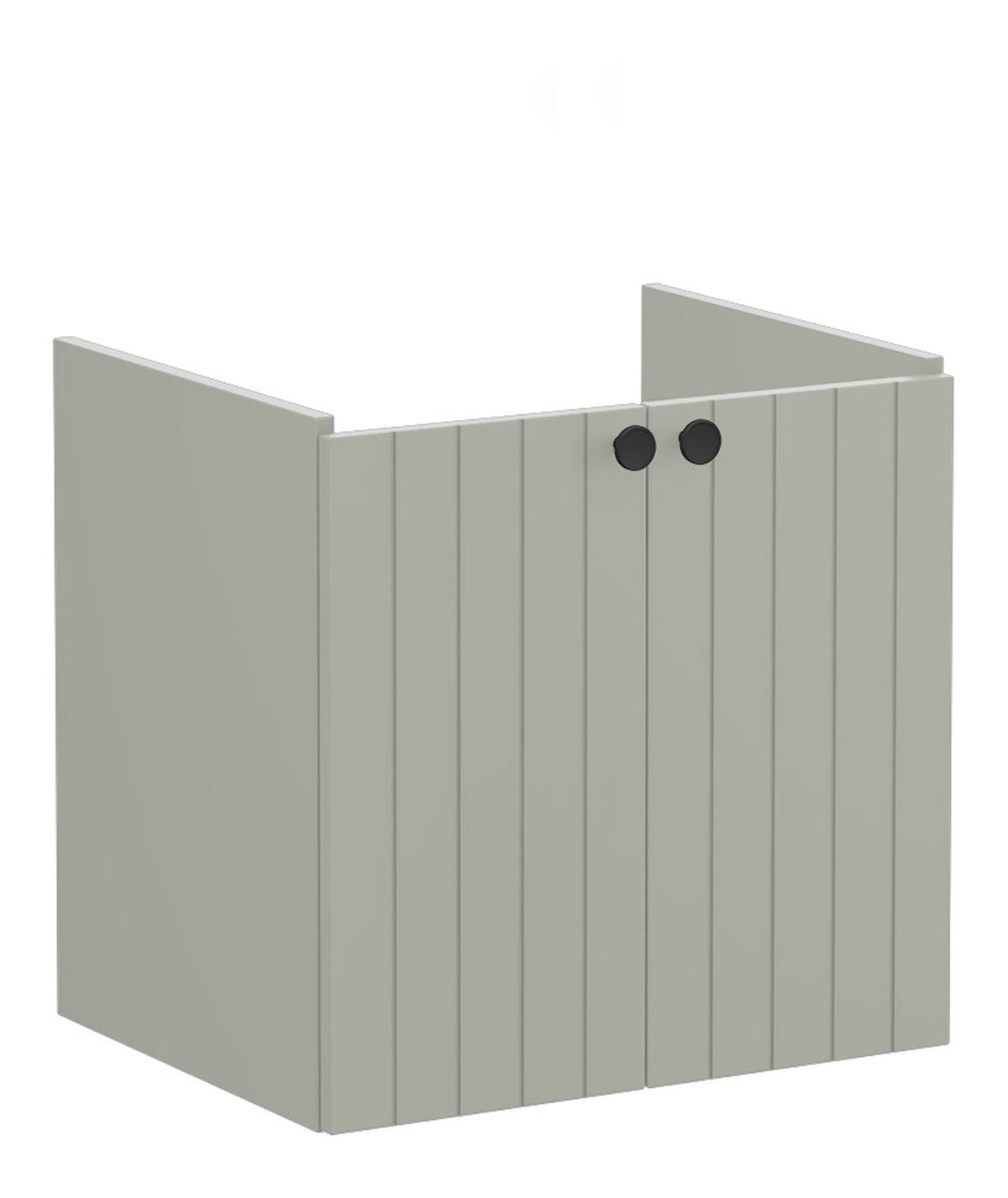 VitrA Root Groove 60cm 2 Door Wall Hung Washbasin Unit - Matt Retro Green