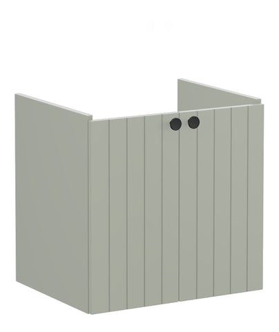 VitrA Root Groove 60cm 2 Door Wall Hung Washbasin Unit - Matt Retro Green