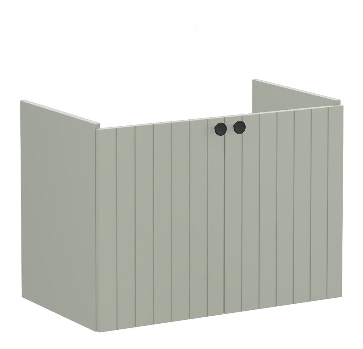 VitrA Root Groove 80cm 2 Door Wall Hung Washbasin Unit - Matt Retro Green