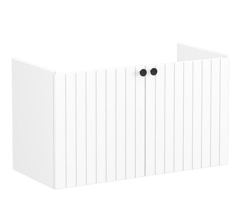 VitrA Root Groove 100cm 2 Door Washbasin Unit - Matt White