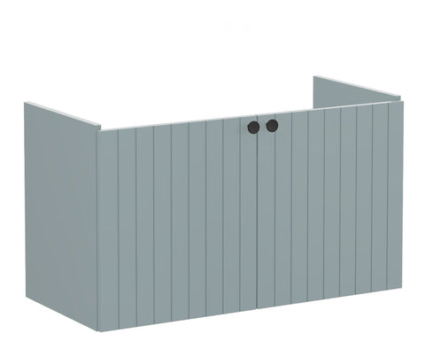 VitrA Root Groove 100cm 2 Door Washbasin Unit - Matt Fjord Green