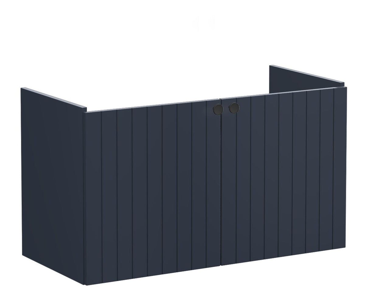 VitrA Root Groove 100cm 2 Door Washbasin Unit - Matt Dark Blue