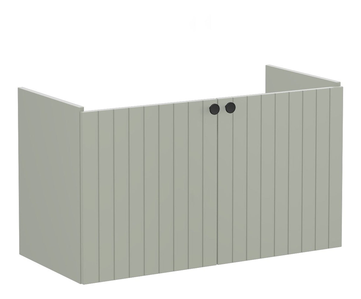 VitrA Root Groove 100cm 2 Door Washbasin Unit - Matt Retro Green
