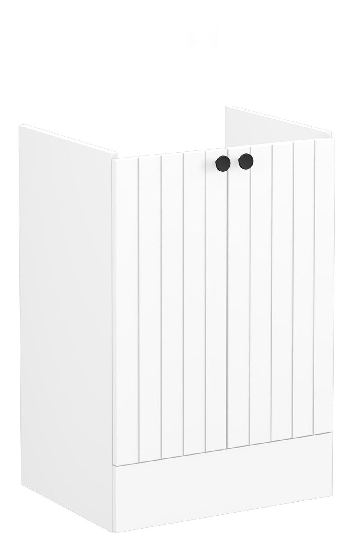 VitrA Root Groove 60cm 2 Door Floor Standing Washbasin Unit - Matt White