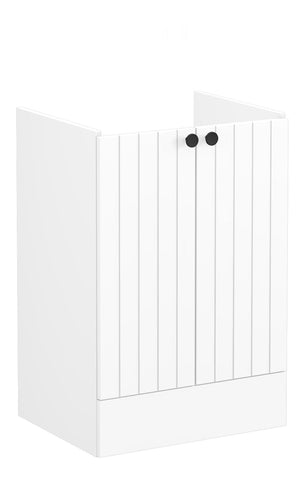 VitrA Root Groove 60cm 2 Door Floor Standing Washbasin Unit - Matt White
