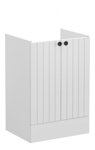 VitrA Root Groove 60cm 2 Door Floor Standing Washbasin Unit - Matt Light Grey