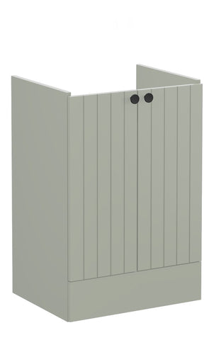VitrA Root Groove 60cm 2 Door Floor Standing Washbasin Unit - Matt Retro Green