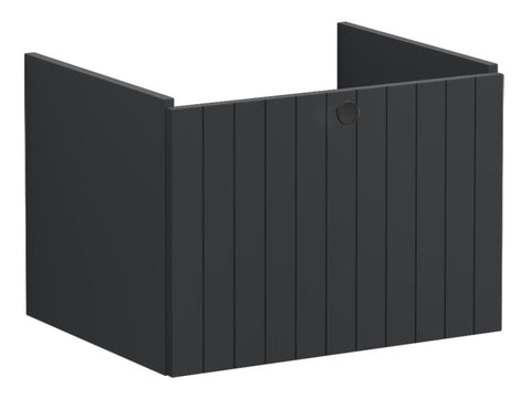 VitrA Root Groove 60cm 1 Drawer Washbasin Unit - Matt Graphite