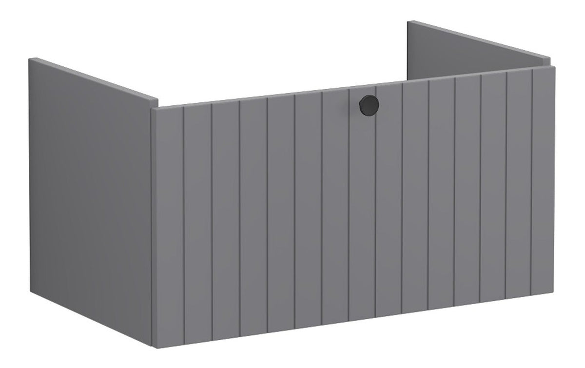 VitrA Root Groove 80cm 1 Drawer Washbasin Unit - Matt Grey