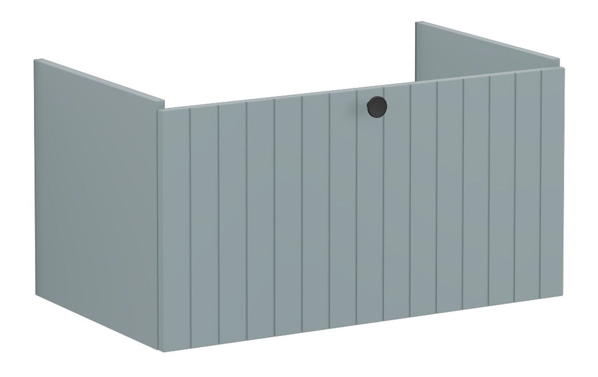 VitrA Root Groove 80cm 1 Drawer Washbasin Unit - Matt Fjord Green