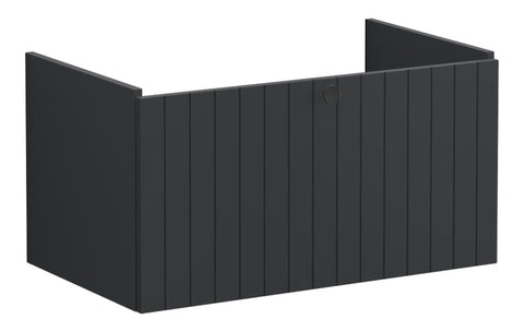 VitrA Root Groove 80cm 1 Drawer Washbasin Unit - Matt Graphite