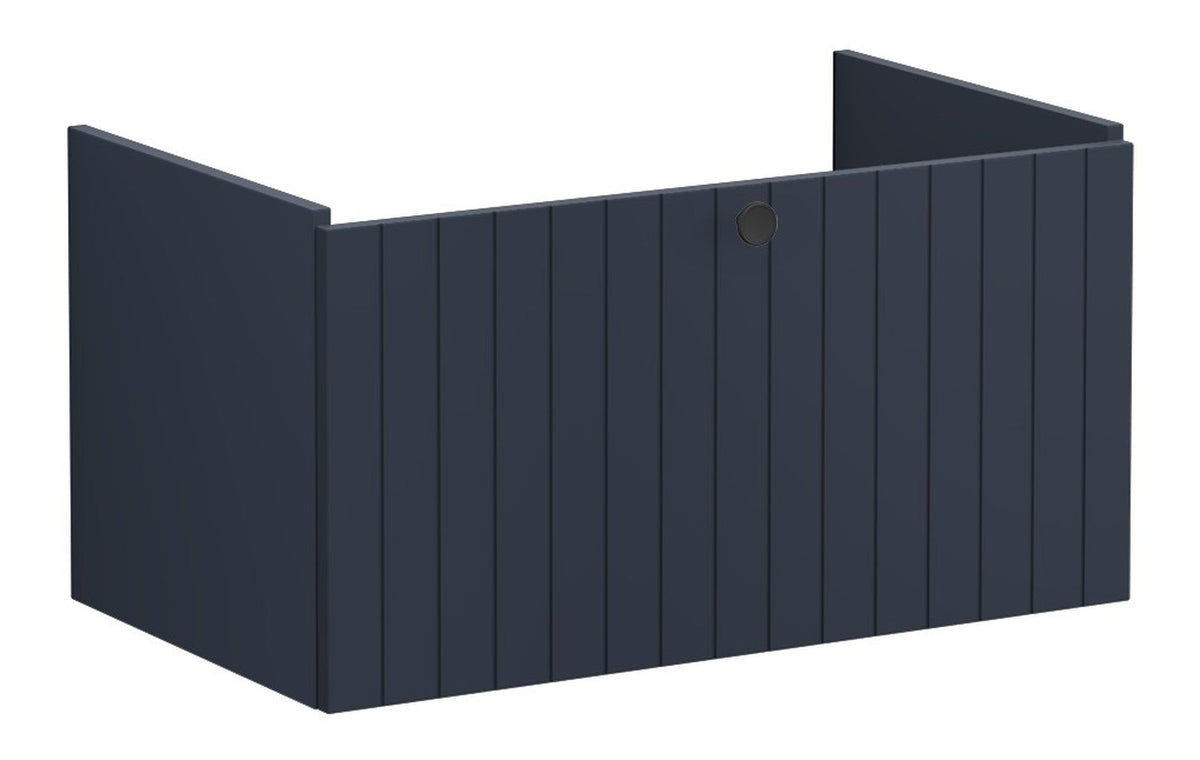 VitrA Root Groove 80cm 1 Drawer Washbasin Unit - Matt Dark Blue