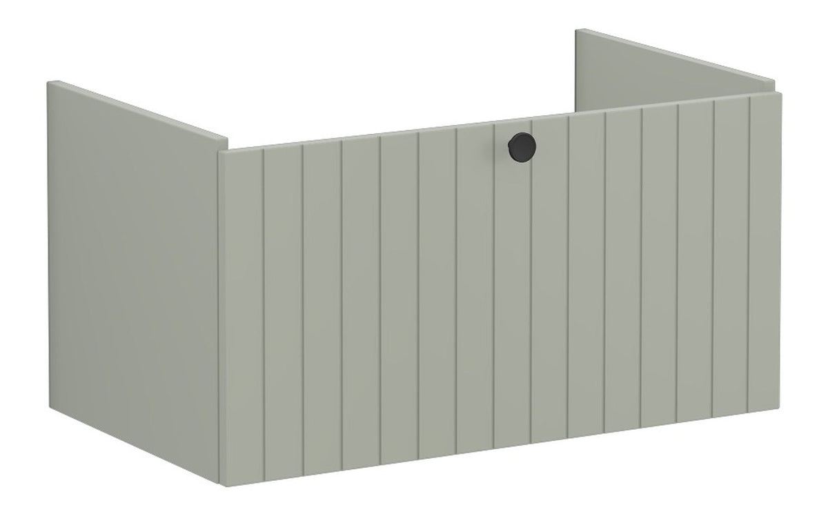 VitrA Root Groove 80cm 1 Drawer Washbasin Unit - Matt Retro Green