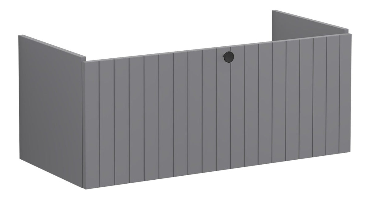 VitrA Root Groove 100cm 1 Drawer Washbasin Unit - Matt Grey