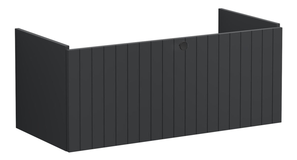 VitrA Root Groove 100cm 1 Drawer Washbasin Unit - Matt Graphite