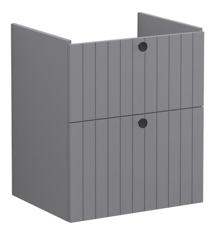 VitrA Root Groove 60cm 2 Drawer Washbasin Unit - Matt Grey