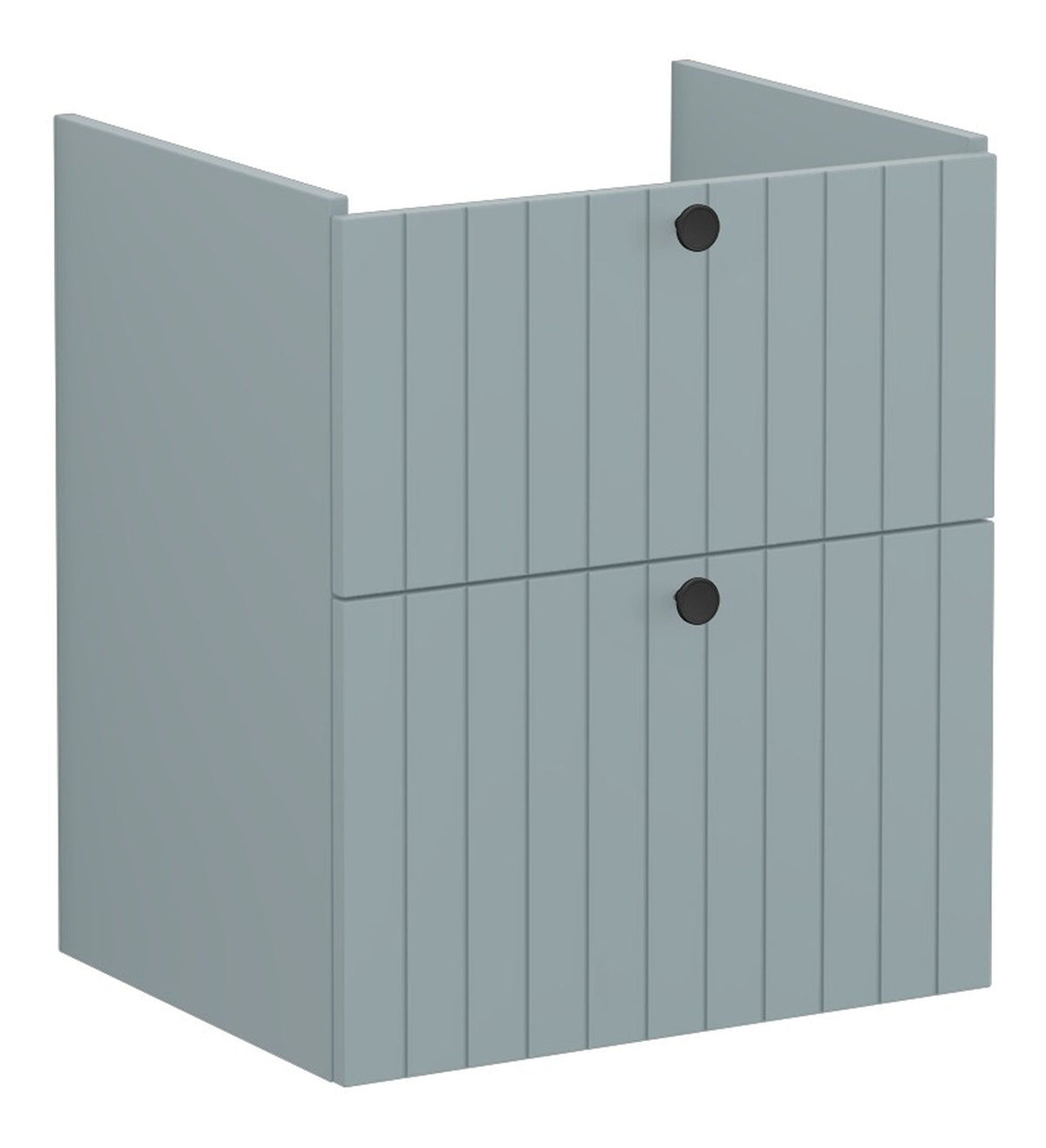 VitrA Root Groove 60cm 2 Drawer Washbasin Unit - Matt Fjord Green