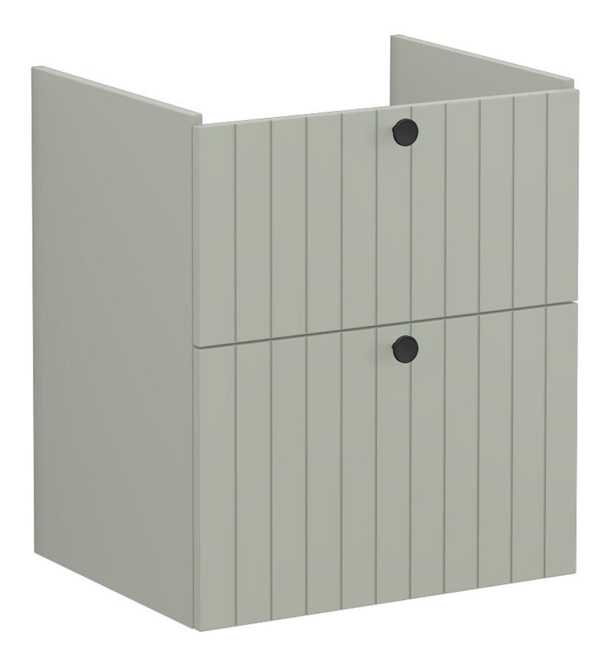 VitrA Root Groove 60cm 2 Drawer Washbasin Unit - Matt Retro Green