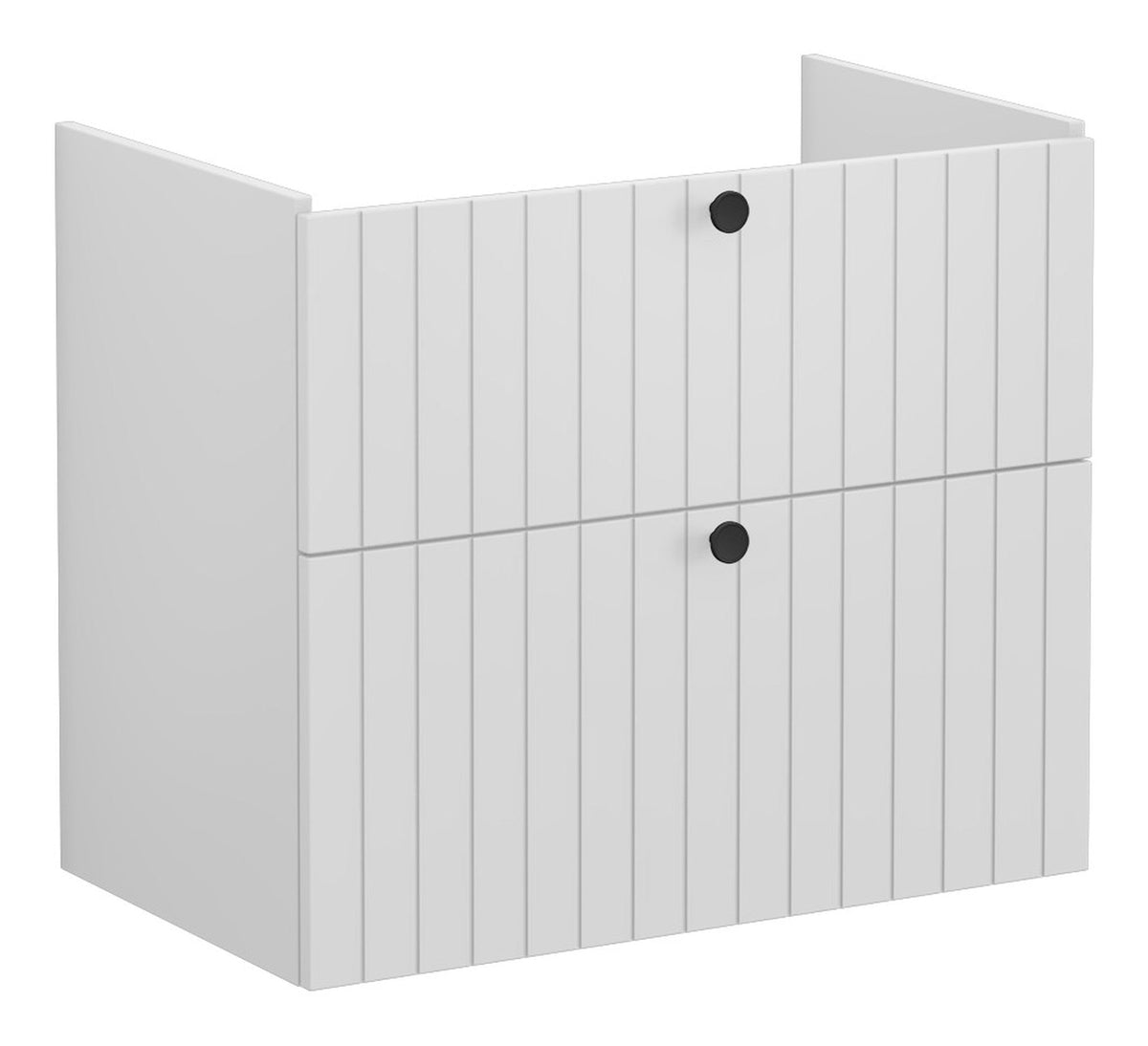 VitrA Root Groove 80cm 2 Drawer Washbasin Unit - Matt Light Grey