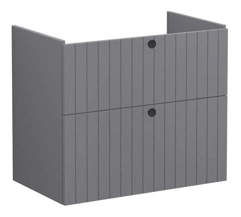 VitrA Root Groove 80cm 2 Drawer Washbasin Unit - Matt Grey