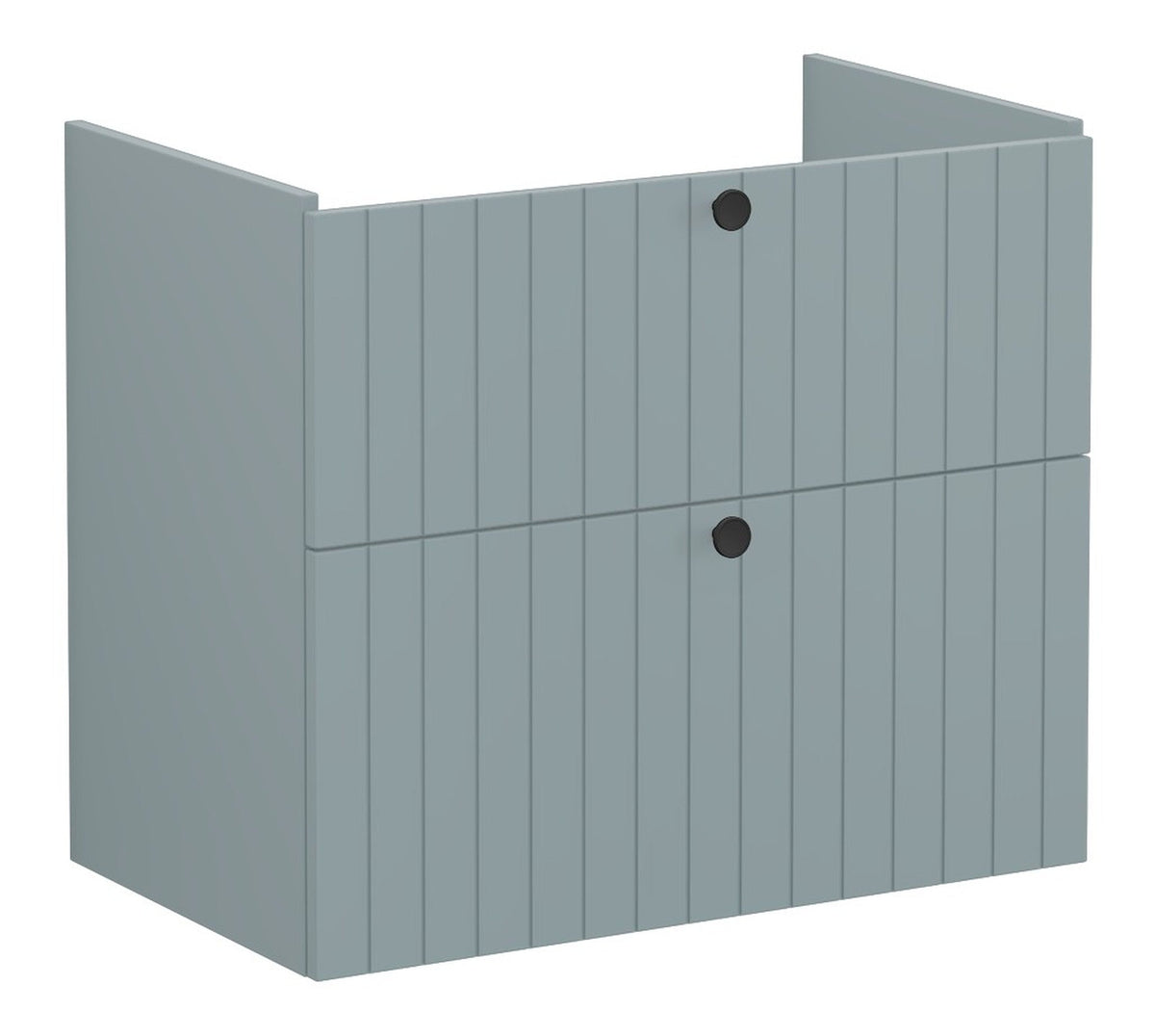 VitrA Root Groove 80cm 2 Drawer Washbasin Unit - Matt Fjord Green