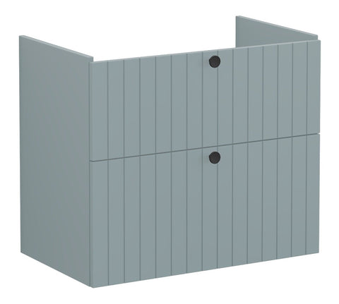 VitrA Root Groove 80cm 2 Drawer Washbasin Unit - Matt Fjord Green