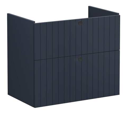 VitrA Root Groove 80cm 2 Drawer Washbasin Unit - Matt Dark Blue