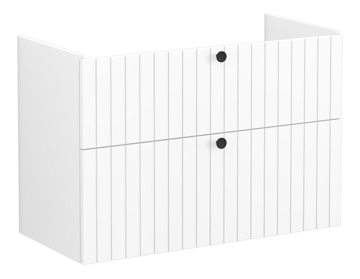 VitrA Root Groove 100cm 2 Drawer Washbasin Unit - Matt White