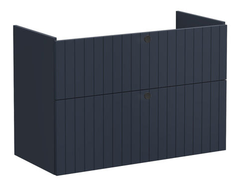 VitrA Root Groove 100cm 2 Drawer Washbasin Unit - Matt Dark Blue