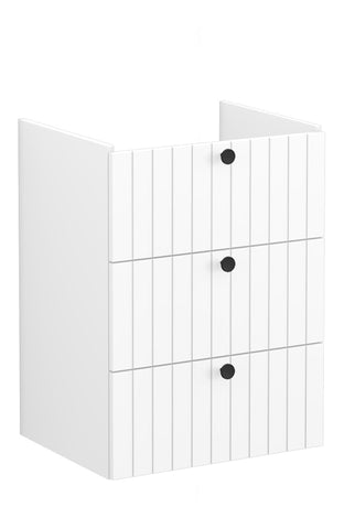 VitrA Root Groove 60cm 3 Drawer Washbasin Unit - Matt White