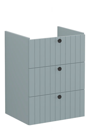 VitrA Root Groove 60cm 3 Drawer Washbasin Unit - Matt Fjord Green