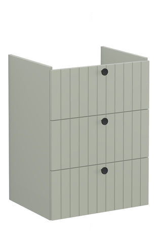 VitrA Root Groove 60cm 3 Drawer Washbasin Unit - Matt Retro Green