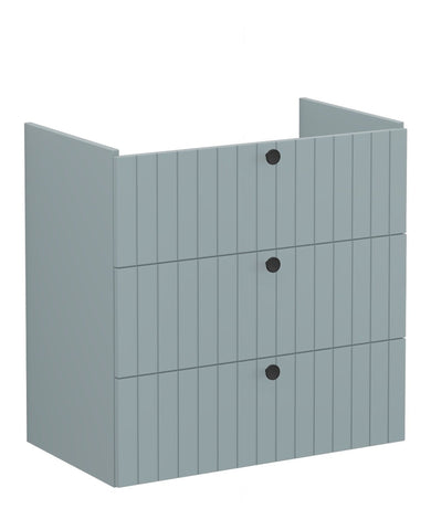 VitrA Root Groove 80cm 3 Drawer Washbasin Unit - Matt Fjord Green