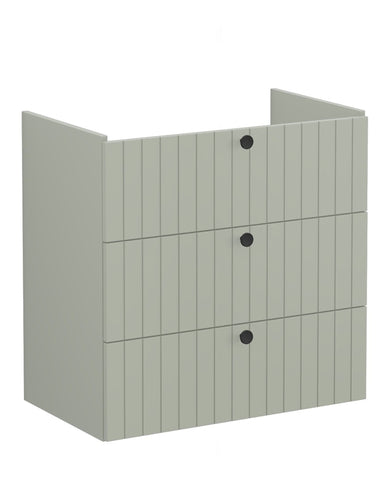 VitrA Root Groove 80cm 3 Drawer Washbasin Unit - Matt Retro Green