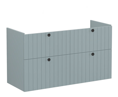 VitrA Root Groove 120cm 4 Drawer Washbasin Unit - Matt Fjord Green