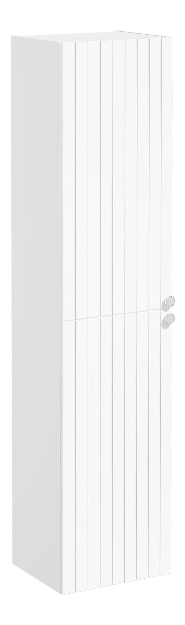 VitrA Root Groove 40cm 2 Door Tall Unit (LH Hinge) - Matt White