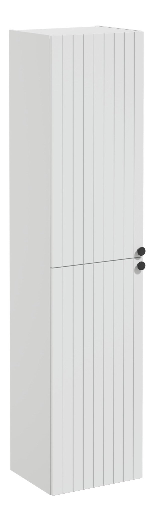 VitrA Root Groove 40cm 2 Door Tall Unit (LH Hinge) - Matt Light Grey