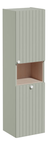 VitrA Root Groove 40cm 2 Door Semi-Tall Unit w/Laundry Basket (RH Hinge) - Matt Retro Green