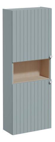VitrA Root Groove 55cm 2 Door Semi-Tall Unit (LH Hinge) - Matt Fjord Green