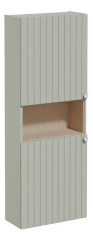 VitrA Root Groove 55cm 2 Door Semi-Tall Unit (LH Hinge) - Matt Retro Green